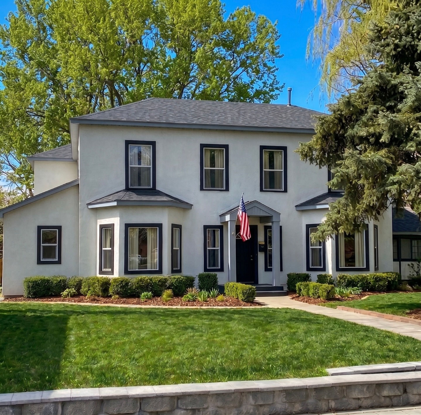 Rising Sun Idaho Falls two-story white residence