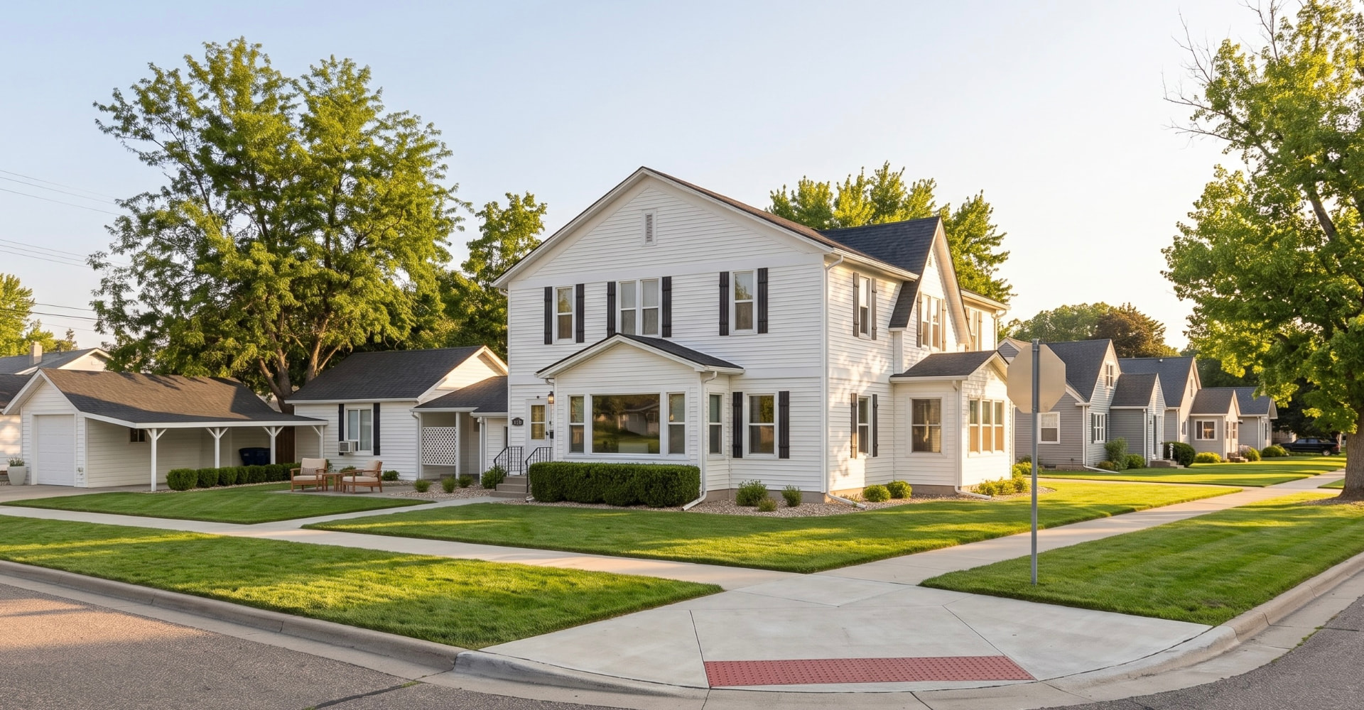 Rising Sun Nampa corner-lot residence with sidewalk and mature shade trees